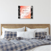 35エレガントthコーラル結婚ズ記念お祝い キャンバスプリント (インサイチュ (寝室))