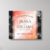 35エレガントthコーラル結婚ズ記念お祝い キャンバスプリント (正面)