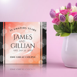 35エレガントthコーラル結婚ズ記念お祝い キャンバスプリント