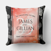 35エレガントthコーラル結婚ズ記念お祝い クッション (裏面)
