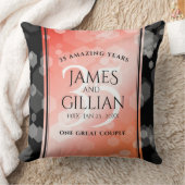 35エレガントthコーラル結婚ズ記念お祝い クッション (ブランケット)