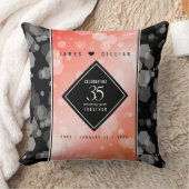 35エレガントthコーラル結婚ズ記念お祝い クッション (ブランケット)