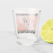 35エレガントthコーラル結婚ズ記念お祝い ショットグラス (裏面)