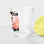 35エレガントthコーラル結婚ズ記念お祝い ショットグラス (右)