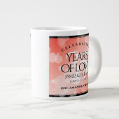 35エレガントthコーラル結婚ズ記念お祝い ジャンボコーヒーマグカップ (正面右)