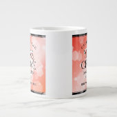 35エレガントthコーラル結婚ズ記念お祝い ジャンボコーヒーマグカップ (正面)