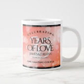 35エレガントthコーラル結婚ズ記念お祝い ジャンボコーヒーマグカップ (右)
