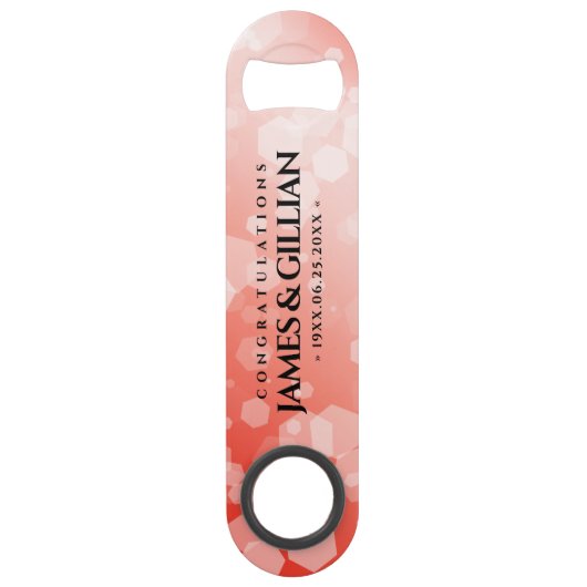 35エレガントthコーラル結婚ズ記念お祝い スピード栓抜き (正面)