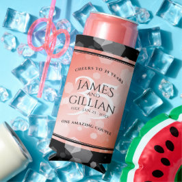 35エレガントthコーラル結婚ズ記念お祝い スリム缶クーラー