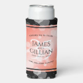 35エレガントthコーラル結婚ズ記念お祝い スリム缶クーラー (Seltzer正面)