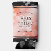 35エレガントthコーラル結婚ズ記念お祝い スリム缶クーラー (裏面)