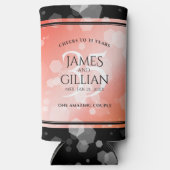 35エレガントthコーラル結婚ズ記念お祝い スリム缶クーラー (正面)