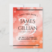 35エレガントthコーラル結婚ズ記念お祝い セーブザデート (正面)