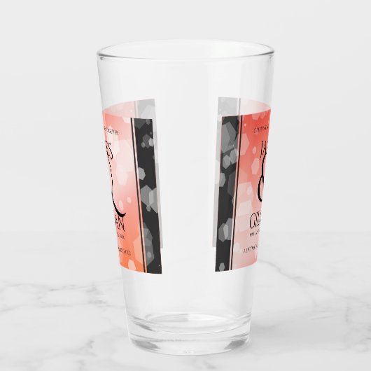 35エレガントthコーラル結婚ズ記念お祝い タンブラーグラス (右)