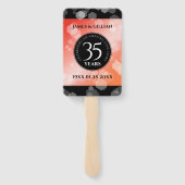 35エレガントthコーラル結婚ズ記念お祝い ハンドファン (裏面)