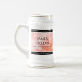 35エレガントthコーラル結婚ズ記念お祝い ビールジョッキ (左)