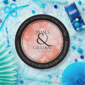 35エレガントthコーラル結婚ズ記念お祝い ペーパープレート (パーティー)