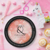 35エレガントthコーラル結婚ズ記念お祝い ペーパープレート (パーティー)