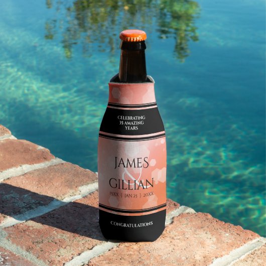 35エレガントthコーラル結婚ズ記念お祝い ボトルクーラー (インサイチュ プール)