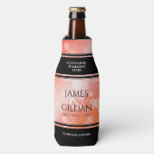 35エレガントthコーラル結婚ズ記念お祝い ボトルクーラー (ボトル正面)