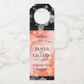 35エレガントthコーラル結婚ズ記念お祝い ボトルネックタグ (正面)