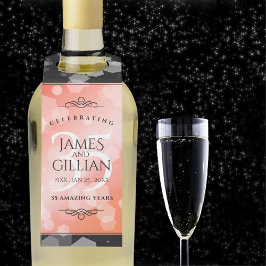 35エレガントthコーラル結婚ズ記念お祝い ボトルネックタグ