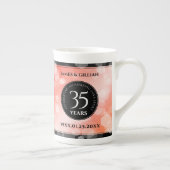 35エレガントthコーラル結婚ズ記念お祝い ボーンチャイナマグカップ (右)