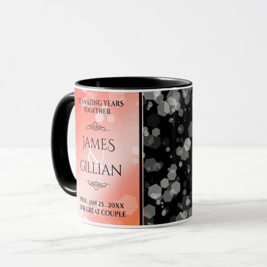 35エレガントthコーラル結婚ズ記念お祝い マグカップ (正面左)