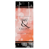 35エレガントthコーラル結婚ズ記念お祝い ワインギフトバッグ (裏面)