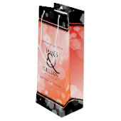 35エレガントthコーラル結婚ズ記念お祝い ワインギフトバッグ (裏面アングル)