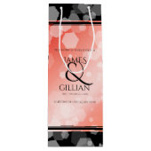 35エレガントthコーラル結婚ズ記念お祝い ワインギフトバッグ (正面)