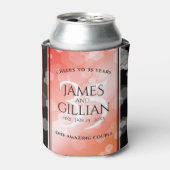 35エレガントthコーラル結婚ズ記念お祝い 缶クーラー (缶正面)