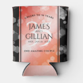 35エレガントthコーラル結婚ズ記念お祝い 缶クーラー (正面)