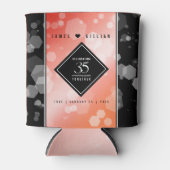 35エレガントthコーラル結婚ズ記念お祝い 缶クーラー (正面)