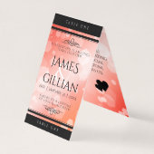 35エレガントth Coral 結婚's Anniversary Table Card (裏面)