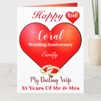 35カスタム年結婚記念カード カード