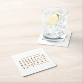 35コレステ最高のロリンを低くする食品 スクエアペーパーコースター (インサイチュ)