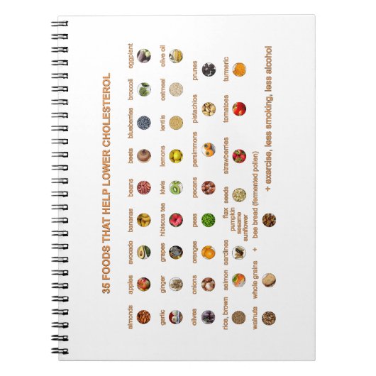 35コレステ最高のロリンを低くする食品 ノートブック (正面)