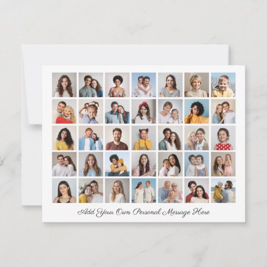 35フォトコラージュ自分のグリーティングカードを追加 (正面)