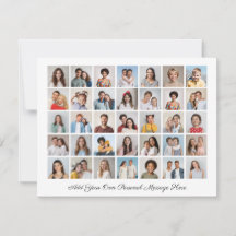 35フォトコラージュ自分のグリーティングフラットカードを追加