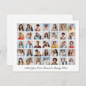 35フォトコラージュ自分のグリーティングフラットカードを追加 (正面/裏面)