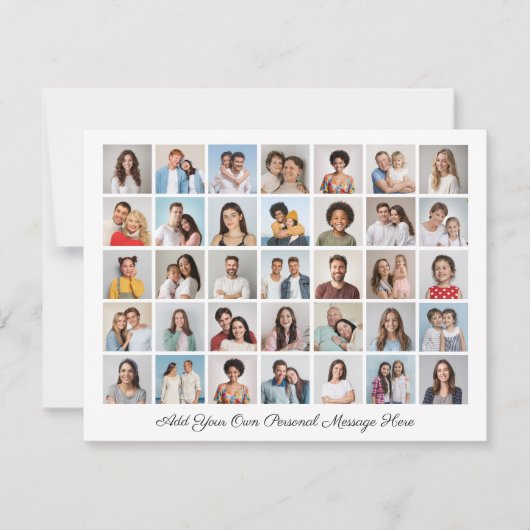 35フォトコラージュ自分の挨拶を追加 シーズンカード (正面)