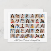 35フォトコラージュ自分の挨拶を追加 シーズンカード (正面/裏面)