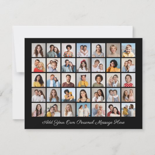 35フォトコラージュ自分の挨拶を追加 シーズンカード (正面)