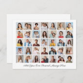 35フォトコラージュ自分の挨拶を追加 シーズンカード (正面/裏面)