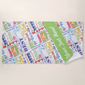 35ユニーク歳の誕生日パーティーの特別贈り物 ビーチタオル (正面)