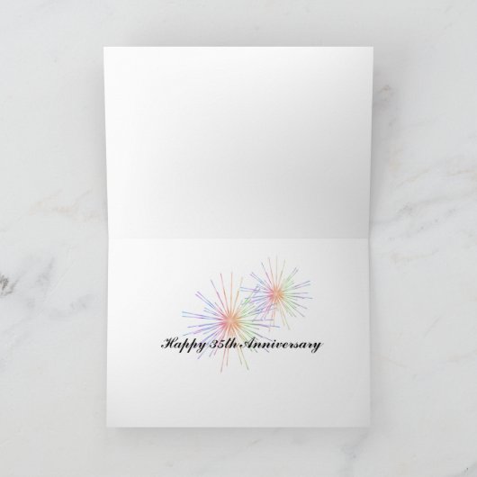 35周年を祝う カード (内部)