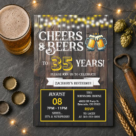 35周年サプライズ・バックヤードでの乾杯とビール 招待状