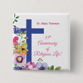 35周年修道院宗教生活をパーソナライズ 缶バッジ (正面)