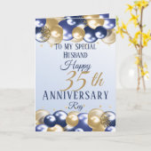 35周年夫結婚海軍金ゴールド カード (黄色い花)